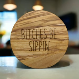 Image of Sweet and Salty Wooden Coaster Set (Double Sided)