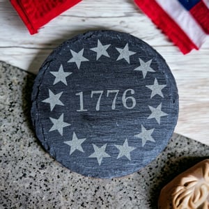 Image of Patriotic Slate Coaster Set (set of 4)