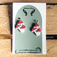 Image 2 of Triple Mushroom Earrings by Millburn Place