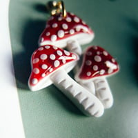 Image 4 of Triple Mushroom Earrings by Millburn Place