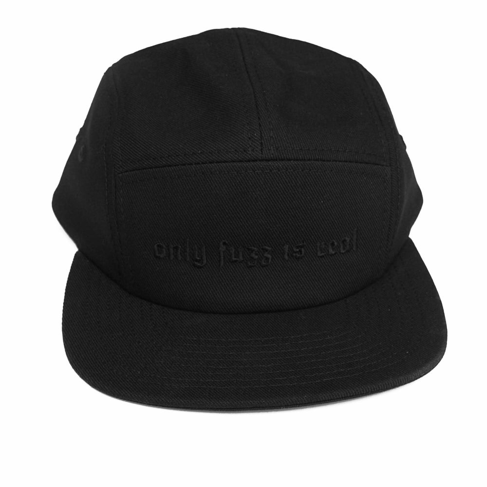Image of 'only fuzz is real' 5-panel hat