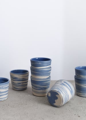 Image of Blue marble cup n°11