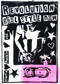 Image 2 of EMMA HARVEY - Revolution Girl Style Now [I] - A4 lino print (2023)