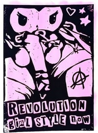 Image 2 of EMMA HARVEY - Revolution Girl Style Now [2] - A4 lino print (2023)