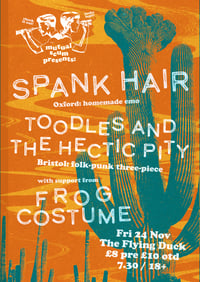 PRESALE FINISHED Spank Hair, Toodles and the Hectic Pity + Frog Costume @ The Flying Duck, Nov24th