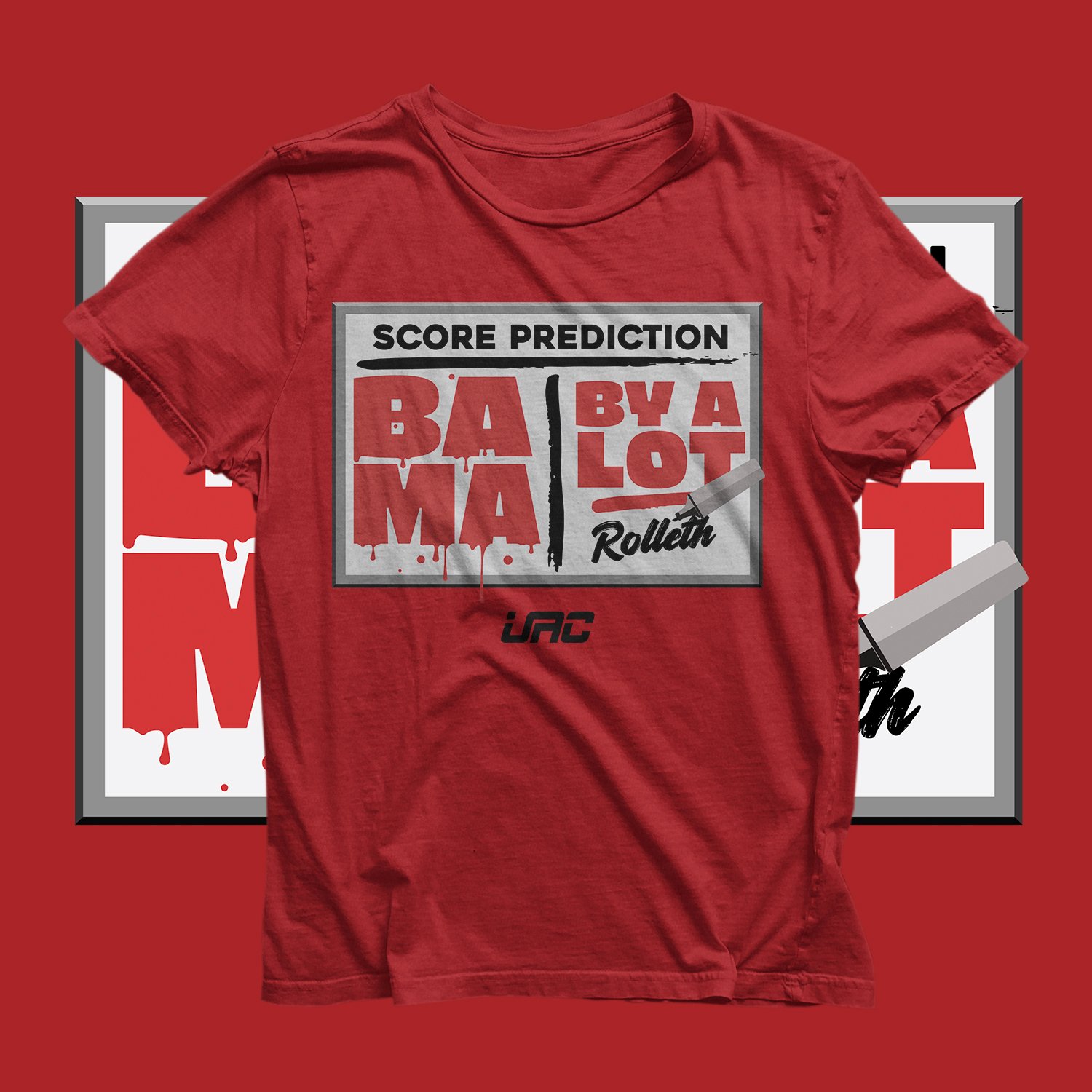 Image of BAMA BY A LOT Tee (Red)