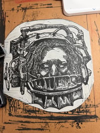 Image 2 of Amanda in the reverse bear trap (Saw) relief print 