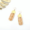 Vanna Chevron Leather Earrings 