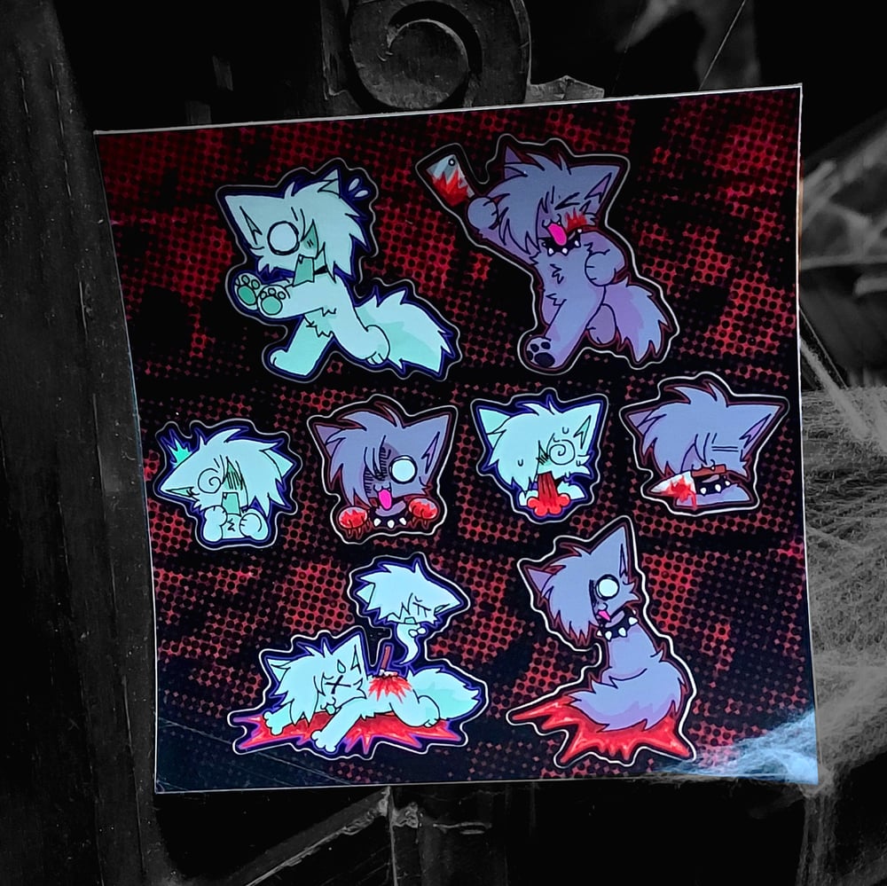 Image of Kitty Slasher Sticker Sheet