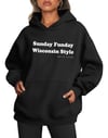 Unisex Sunday Funday Black Hoodie