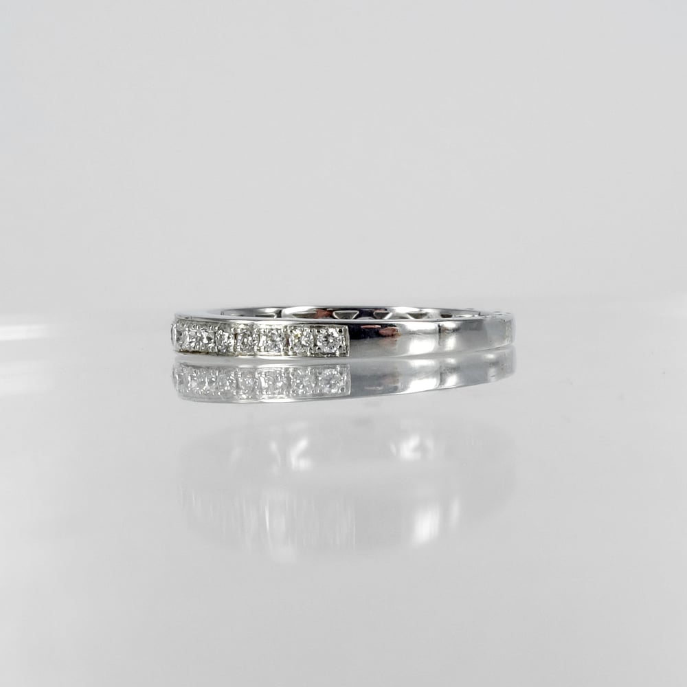 Image of 18ct white gold diamond set wedding band. PJ5700