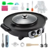 2 in 1 Electric Hot Pot and Grill, 2200W BBQ Pan and Hot Pot, Teppanyaki Grill with Dual Temperature
