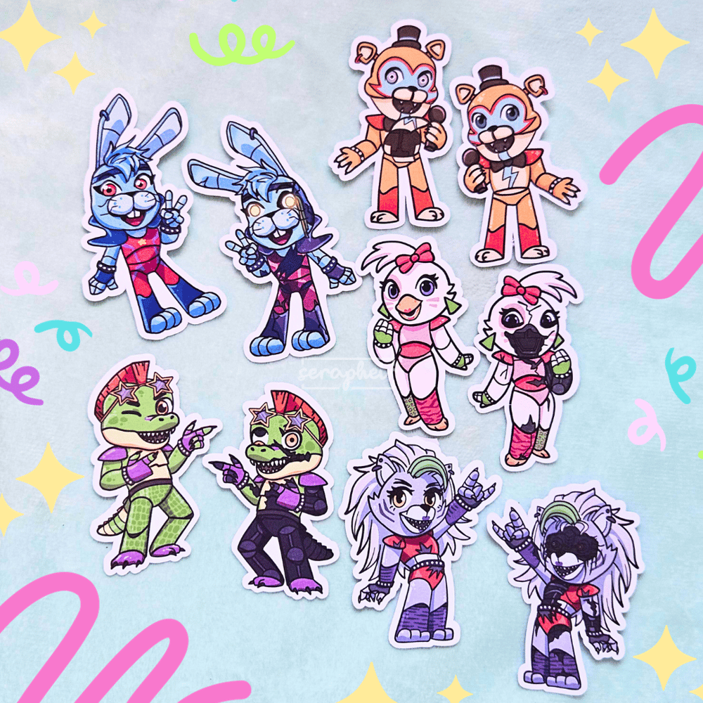 Image of Five Nights At Freddy's - Stickers (Set of 10)