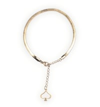 Image 1 of Gold Spade Snake Chain Anklet