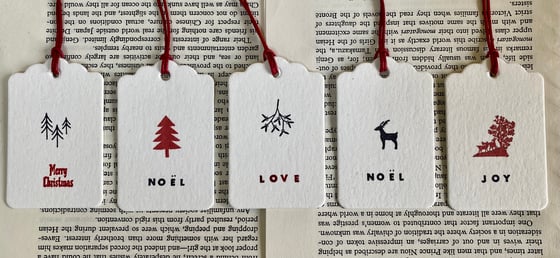 Image of Scallops edge Christmas Gift Tag Sets