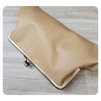 Image 5 of Tan Pleated Leather Clutch
