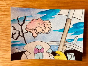 Image of "Uh, Simpson Will Be Fine, Sir" Original Watercolour Painting