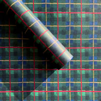 Image 1 of Green, Red and Yellow Tartan Wrapping Paper