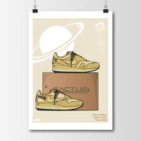 Sneaker Poster Air Max 1 x Travis Scott “Saturn Gold” Cactus Jack Print