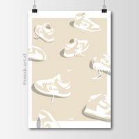 Image 1 of Sneaker Poster Dunk High “Tan/White” Hypebeast Minimalist Print