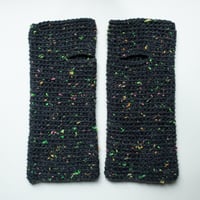 Image 2 of Wrist Worms, Acrylic, Dark Grey Neon Tweed M/L