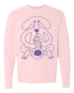 Image of "DRONE DOG" LONG SLEEVE T-SHIRT (PINK)