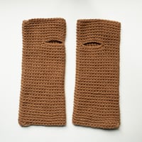 Image 2 of Wrist Worms, Merino, Caramel