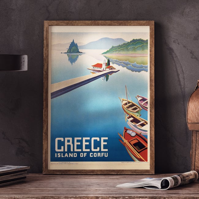 Greece - Island of Corfu | VINTAGE TRAVEL POSTER | HOME DECOR | The ...