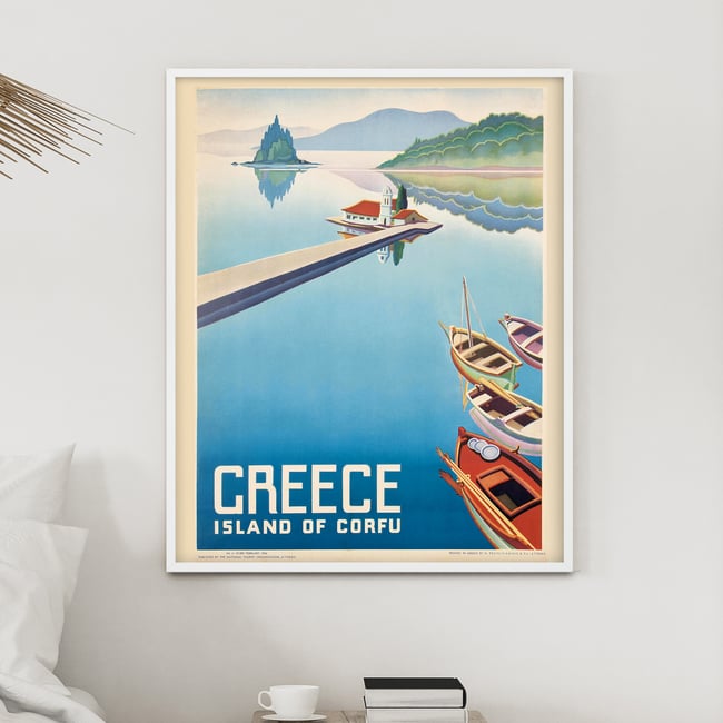 Greece - Island of Corfu | VINTAGE TRAVEL POSTER | HOME DECOR | The ...