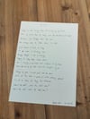 Personal Goodies (#October) - "So Long" Handwritten Lyrics
