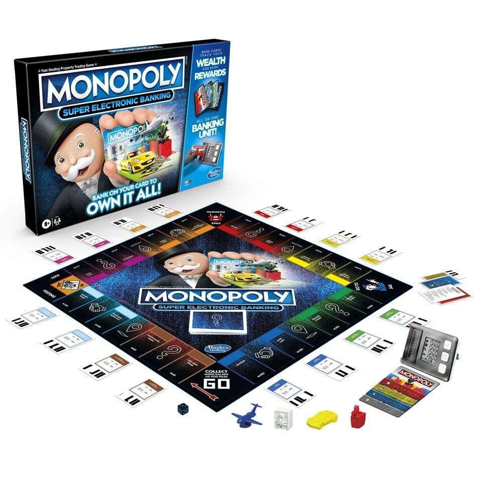 Monopoly Hasbro Super Electronic Banking Board Game Electronic Cashless Reward Tap Technology