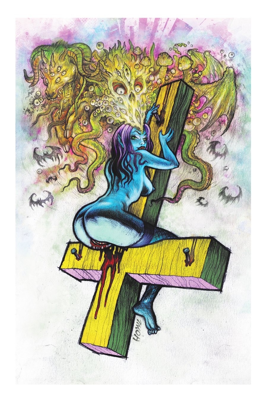 Image of The Menstruation of Satan print by Andy Howl