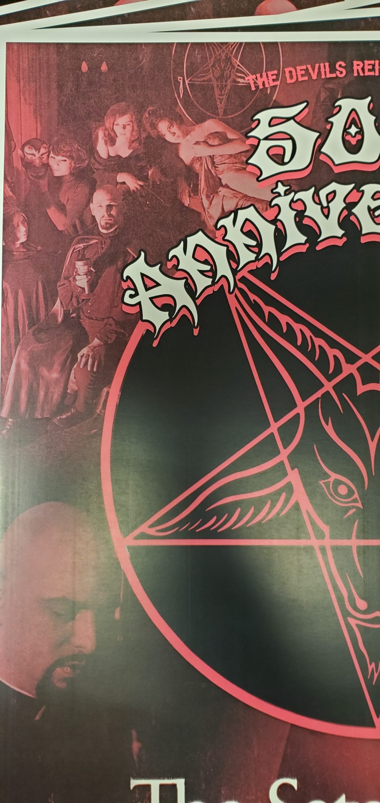 Image of 50th Anniversary of Satanic Bible poster by Andy Howl