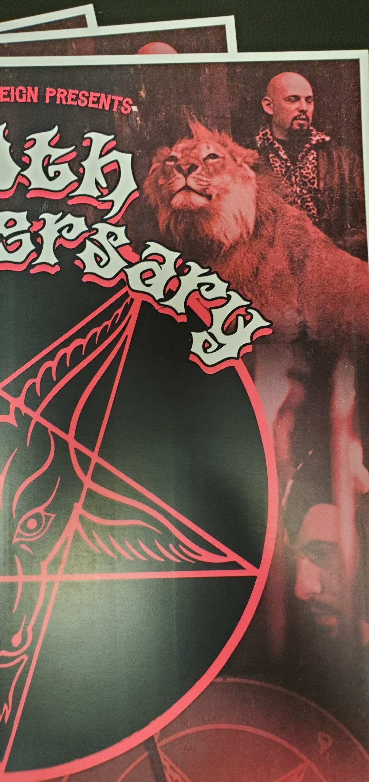 Image of 50th Anniversary of Satanic Bible poster by Andy Howl