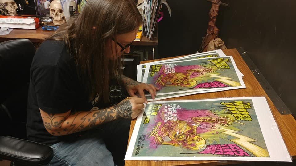 Image of Murder Junkies poster 2018 by Andy Howl