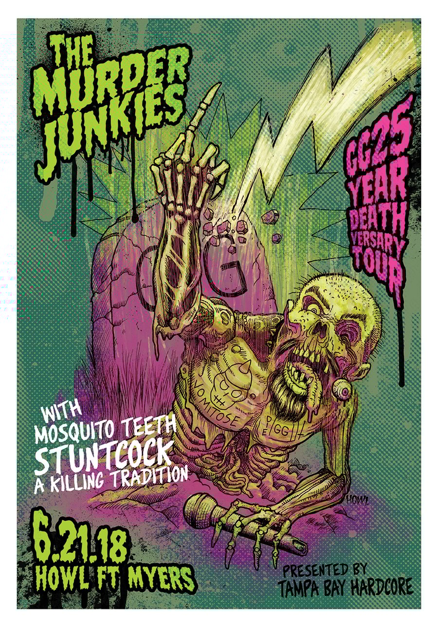 Image of Murder Junkies poster 2018 by Andy Howl