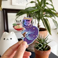 Image 4 of Catstronaut, eco holographic sticker