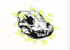 Pitbull Skull Ink Drawing