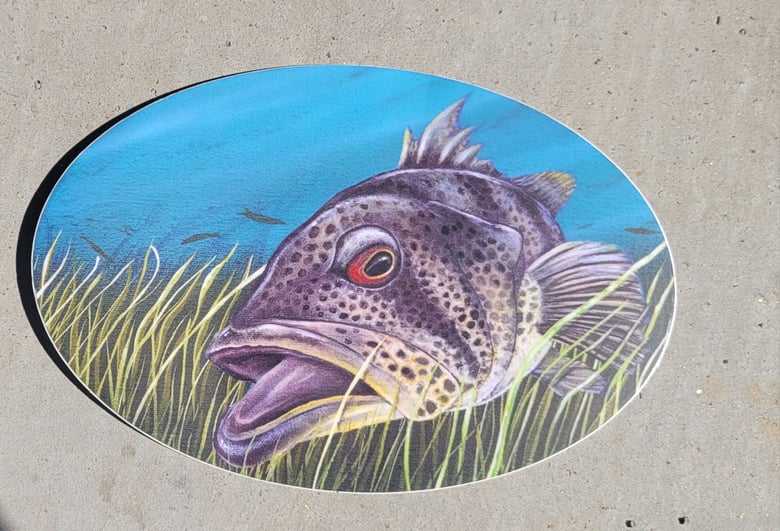 Image of Spotted Bay bass Sticker.