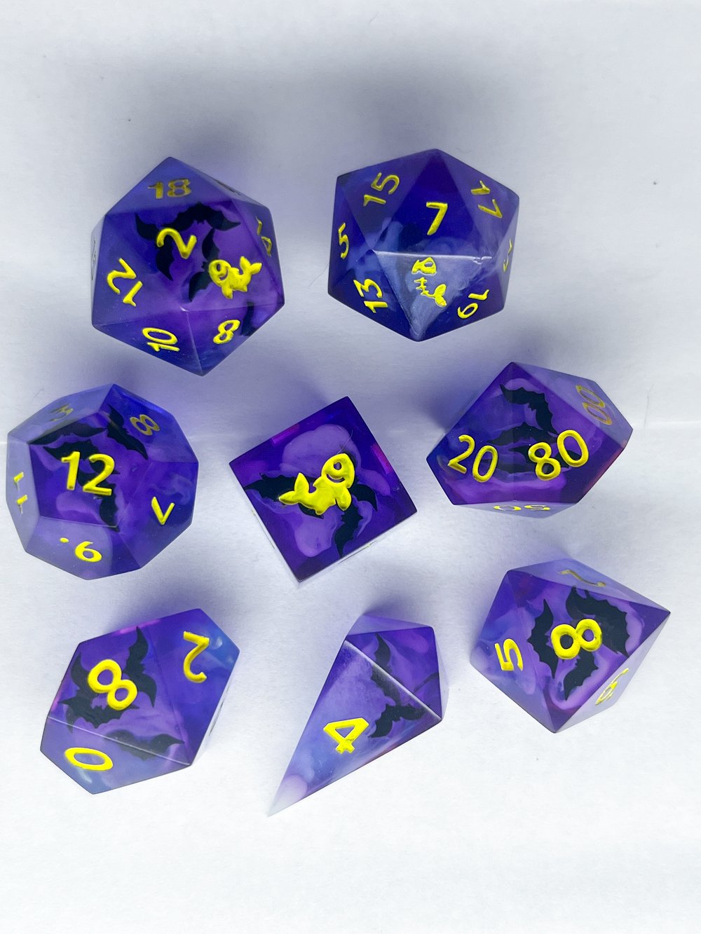 Midnight Swarm | 8 Piece Halloween Dice Set
