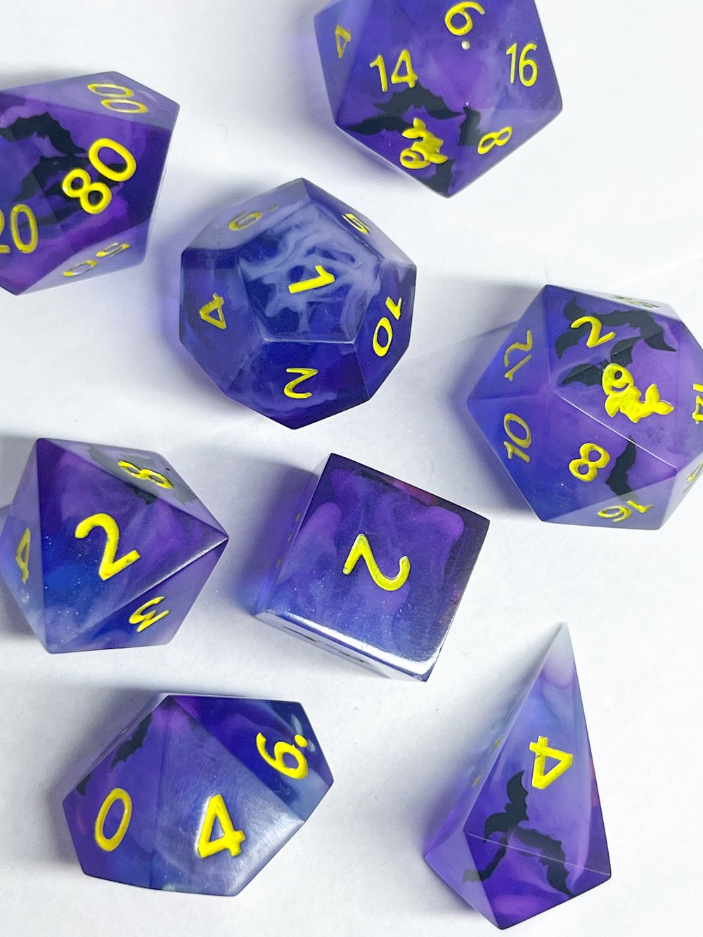 Midnight Swarm | 8 Piece Halloween Dice Set
