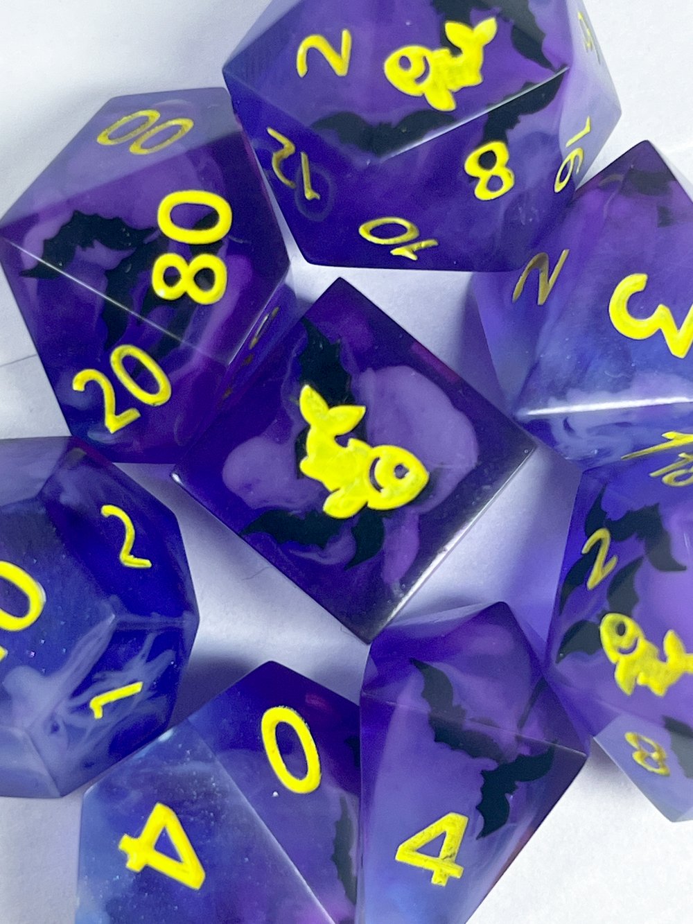 Midnight Swarm | 8 Piece Halloween Dice Set
