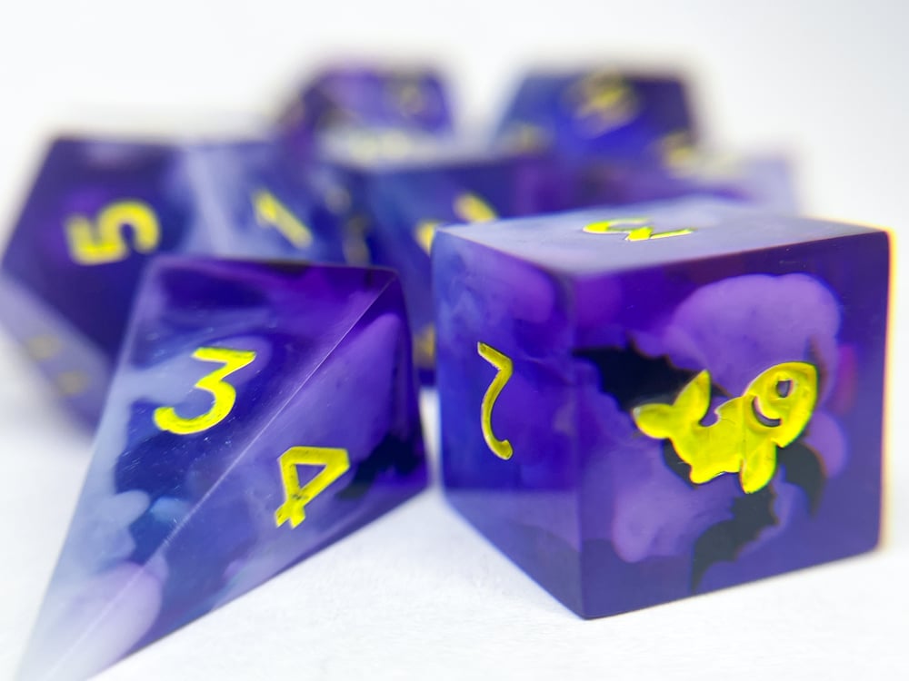 Midnight Swarm | 8 Piece Halloween Dice Set
