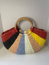 Image 1 of Big Multicolored Straw Bag