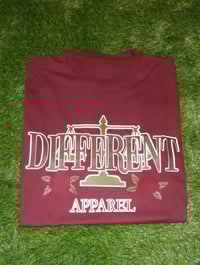 Image 1 of DIFFERENT ⚖️ T-SHIRT / BURGUNDY 