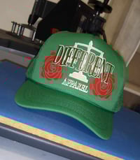 Image 1 of DIFFERENT ⚖️  TRUCKER HATS  GREEN  & WHITE/BROWN