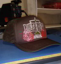 Image 4 of DIFFERENT ⚖️  TRUCKER HATS  BURGUNDY & BROWN 
