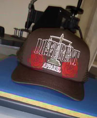 Image 3 of DIFFERENT ⚖️  TRUCKER HATS  BURGUNDY & BROWN 