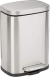 Amazon Basics Kitchen Rectangular Bin With Steel Bar Pedal