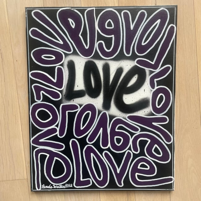 💜 Love 💜 16” x 20”